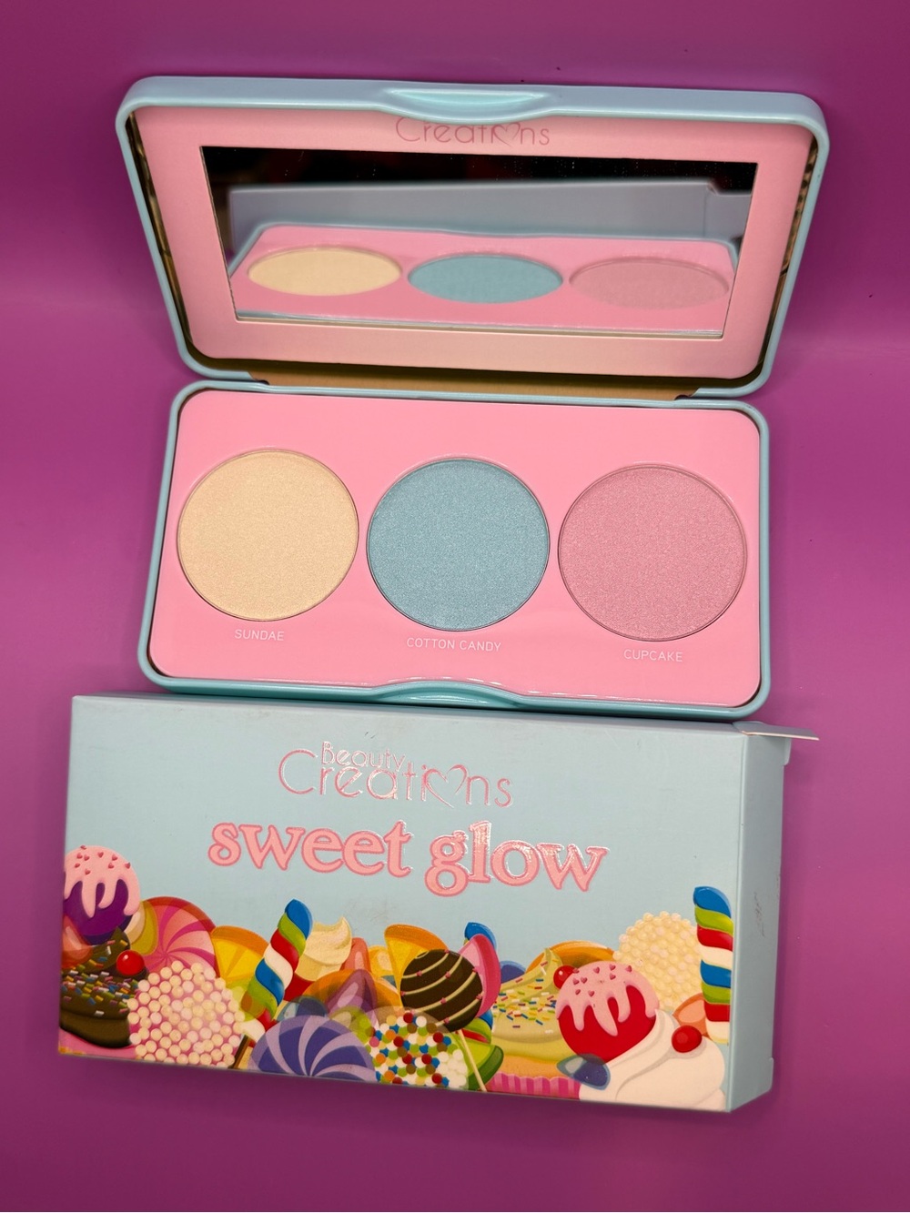 Beauty Creations Sweet Glow Trio Highlighter Palette - Pink